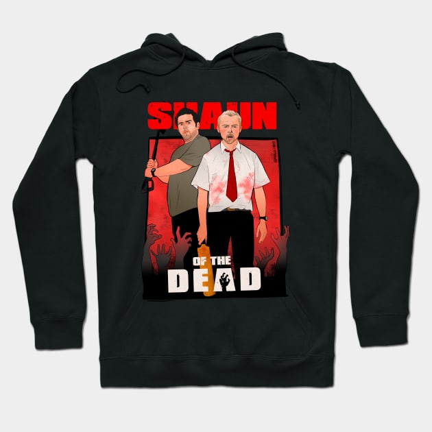 Shaun and Ed ready to kill zombies Hoodie by @akaluciarts